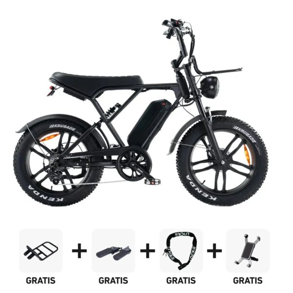 Combi-Deal! | OUXI h9.4 - Zwart fatbike