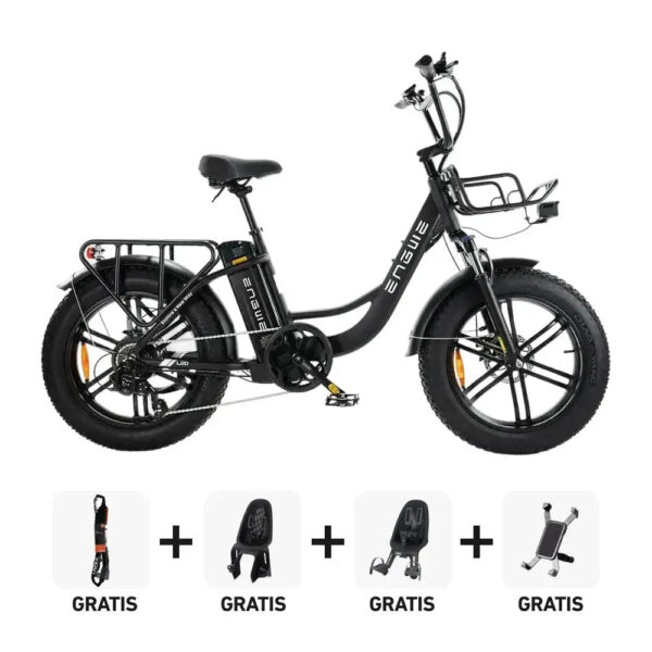 Family-Deal! | ENGWE L20 - Zwart fatbike