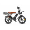 Ouxi V8 Ultra - Donkergrijs - Bruin Zadel fatbike