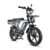 Ouxi V8 Ultra - Donkergrijs - Bruin Zadel fatbike